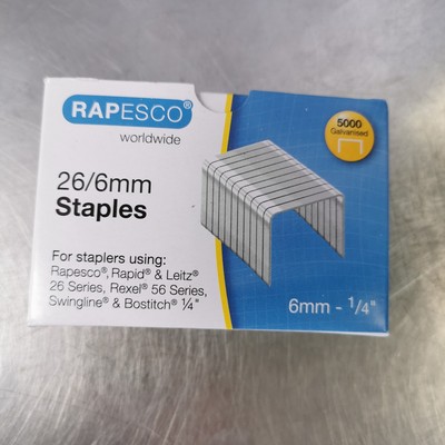 Rapesco S11662Z3 26/6 mm Nr.56 verzinkte Heftklammern, Karton mit 5000