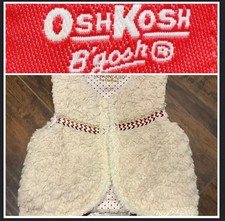 Groovy OSHKOSH B  GOSH Genuine Kids Embroidered Faux Fur Vest in Cream 2T-3T