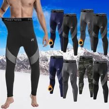 2pc Men's Winter Thermal Pants Outdoor Ski Coldproof Base Layer Bottom Warm Soft