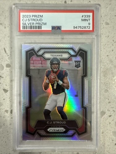 CJ Stroud 2023 Prizm Silver Prizm #339 Rookie RC Houston Texans PSA 9