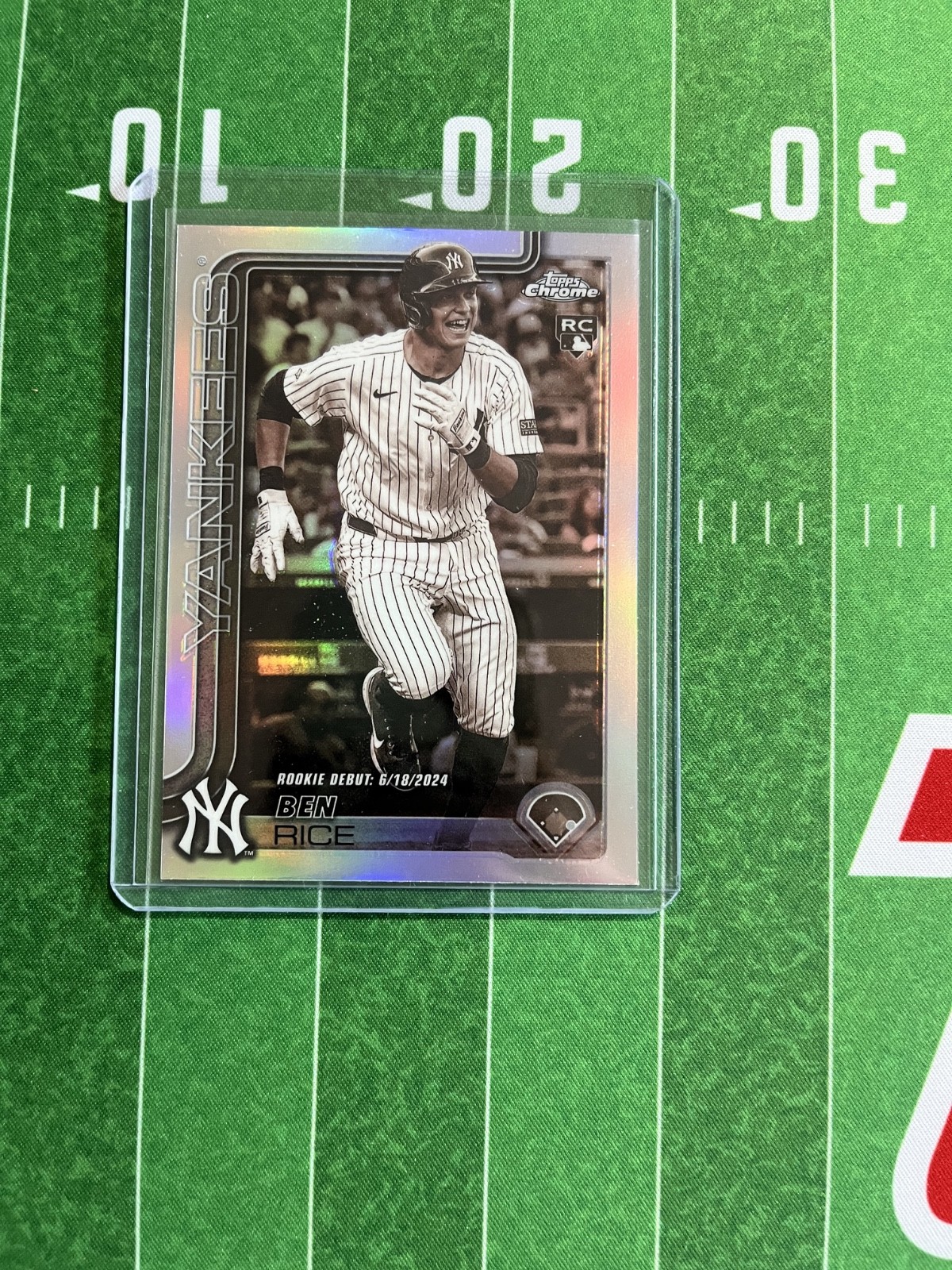 BEN RICE 2025 Topps Chrome Update Sepia Refractor #USC138 Yankees Rookie Debut
