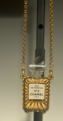 CHANEL Pendant Gold Perfume Bottle Necklace (Vintage) | eBay
