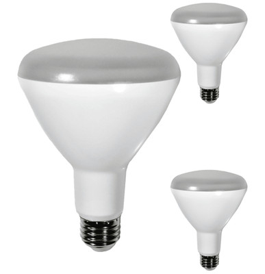 Diodesy BR30 LED Flood Light 8W 650LM E26 3500K 120V 110° Dimmable White 3Pk