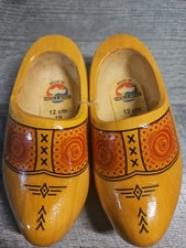 Authentic Dutch "Klompen" Wooden Shoes   New Old Stock Still Tued Together.