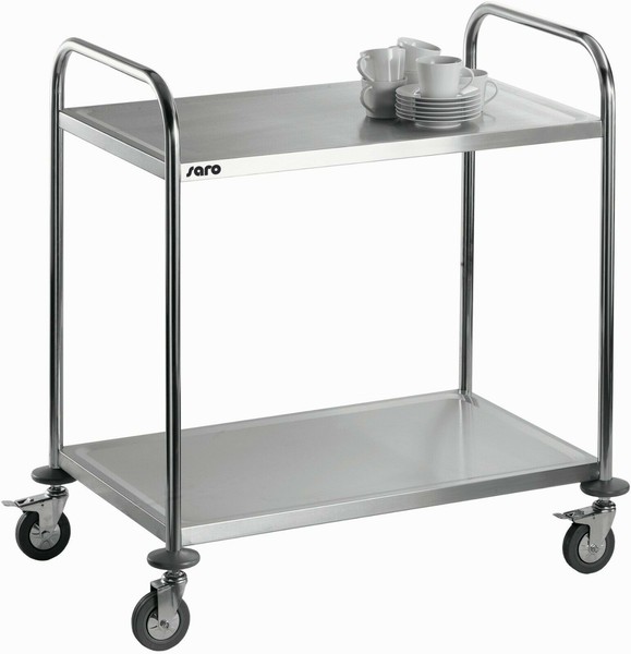 Saro Transportwagen / Servierwagen Edelstahl 2 Borde Gastro *Art.-Nr. 213-40011-image