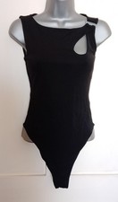 Next - Black  Body Suit with Poppet Gusset Size (6) EU 34