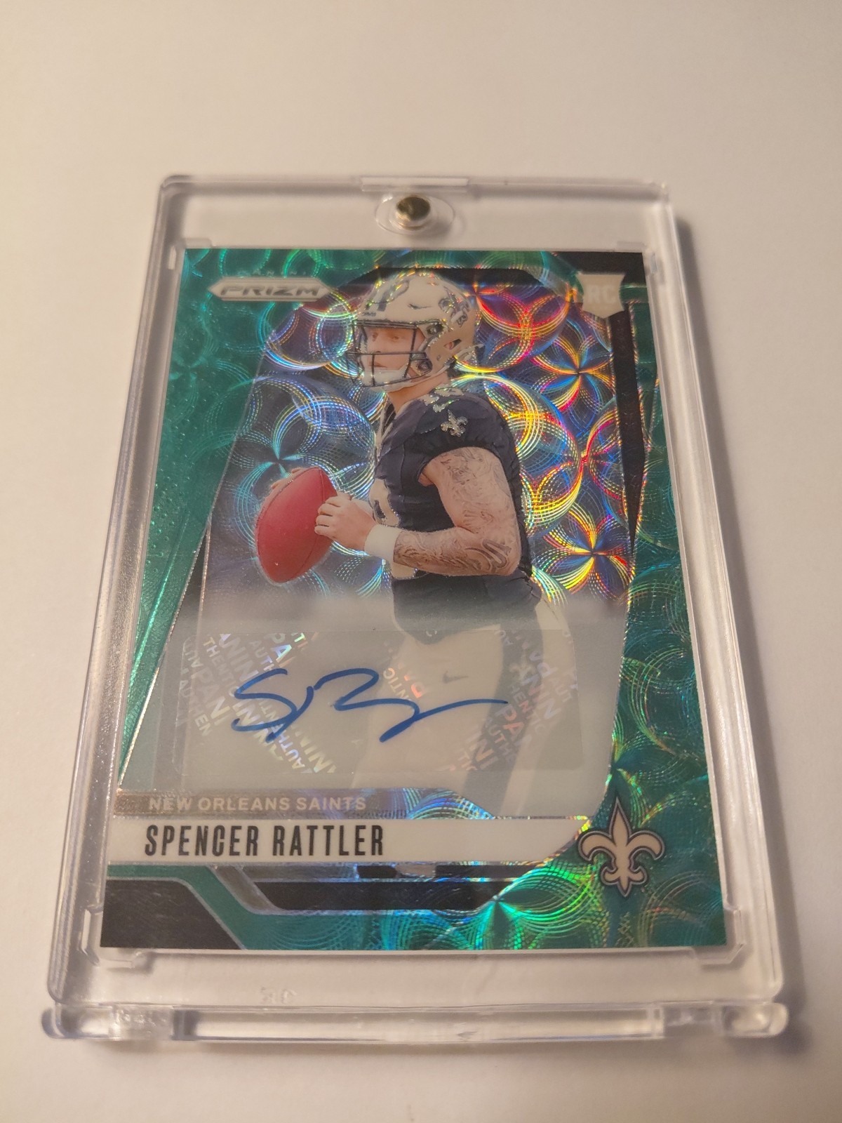 2024 Panini Prizm Rookies Spencer Rattler Green Scope Rc Auto  /75 