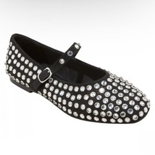 A New Day Issa rhinestone black mary jane ballet flats women  s Size 9 1/2