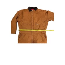 WEARGUARD Quilt Lined Tan Duck Canvas Overalls Boiler Suit Size XL