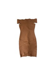 Women's Small Fashion Nova Elegant Bandage Brown Dress