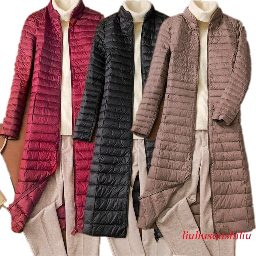Womens Packable Ultralight Duck Down Jacket Parka Winter Puffer Long Coats US