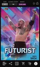 TOPPS WWE SLAM DIGITAL CARD 2021 SR 168cc SOLO SIKOA BOWMAN FUTURIST AQUA