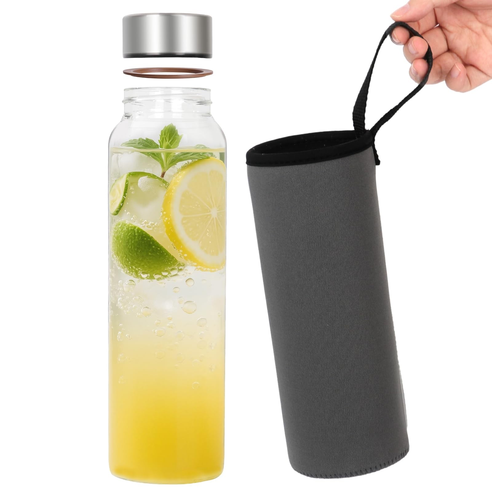 With Sleeve, 1l Leak Proof Reusable Bottle