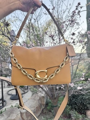 New Coach Gold Chain Tabby 30 Shoulder Bag Purse  Honey Brown Leather  CY920