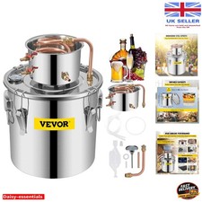 Image of Elegant Moonshine Still Distillation Kit - 38L Stainless Steel with Thermometer