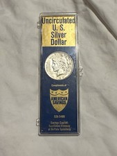 1922 Peace Dollar — Uncirculated — Vintage American Savings & Loan Holder