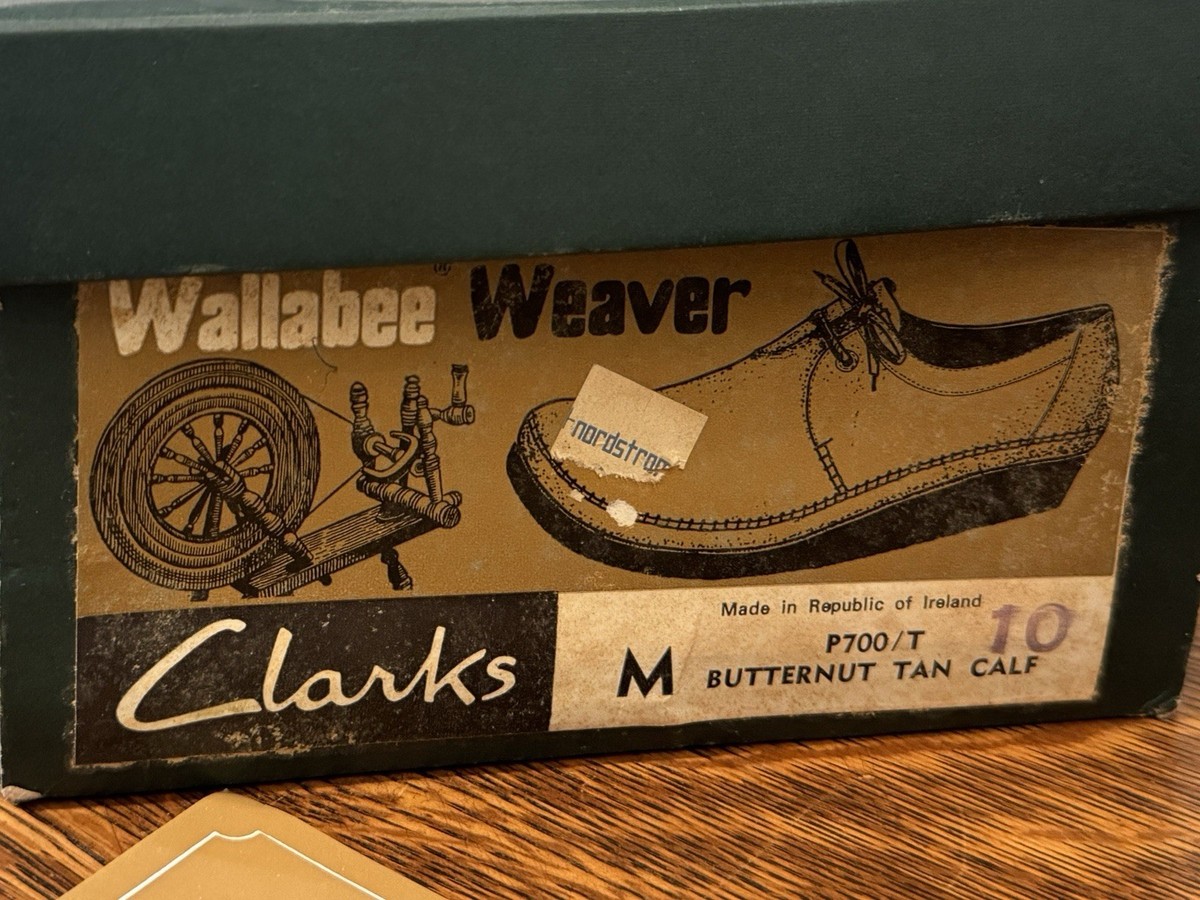 Deadstock VTG Clarks Wallabees Weaver US 11 Made in Ireland P700/T