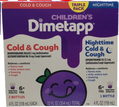 Children s Dimetapp Grape Day and Night Cold & Cough, 4 fl. oz.,  07/2026 