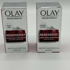 Olay Regenerist Micro-Sculpting Cream Hydrating Moisturizer 0.5 Oz 15 ml 2 Pack