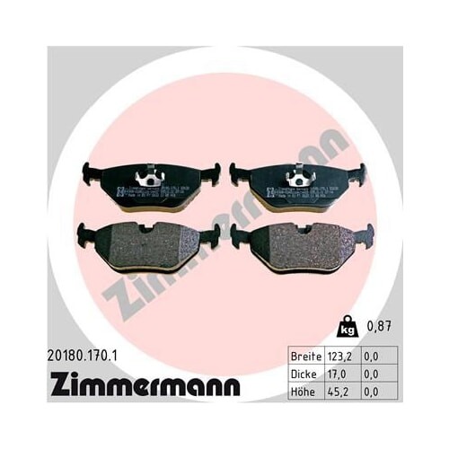 Bremsbelagsatz BremsbeläGe Hinten FüR BMW 3Er E36 Z3 ATE Zimmermann-image
