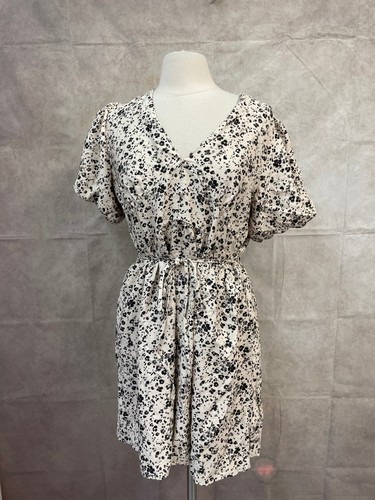 Primark Cares Women's Dress Short Sleeve Beige/Black Size L