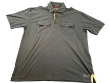 Vintage Tommy Hilfiger Polo Shirt Men XL Blue Cotton Double Pocket USA 1985 Y2K