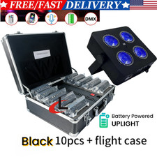 10PC 6IN1 Battery LED Par Light DMX Wireless Rechargeable up Lights for Party