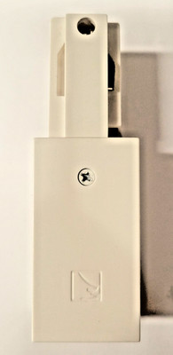 WAC Lighting WEDR-WT  2 Circuit W Track Live End Connector White - Right