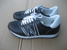 J M Weston Mens Sneakers Black and White Leather Size 44 Around US 10.5 