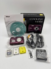 Nikon Coolpix S4300 16.0MP Compact Digital Camera Plum w/ 6X Zoom Bundle - MINT