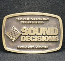 WF05146 VINTAGE 1996 SOUND DECISIONS CASE CORPORATION DEALER MEETING BELT BUCKLE