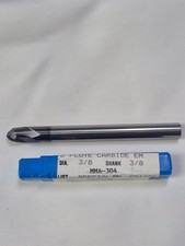 NIAGARA CARBIDE BALL END MILL TIALN 2 FLUTE 3/8 X 3/8 LOC 4" OAL MMA304