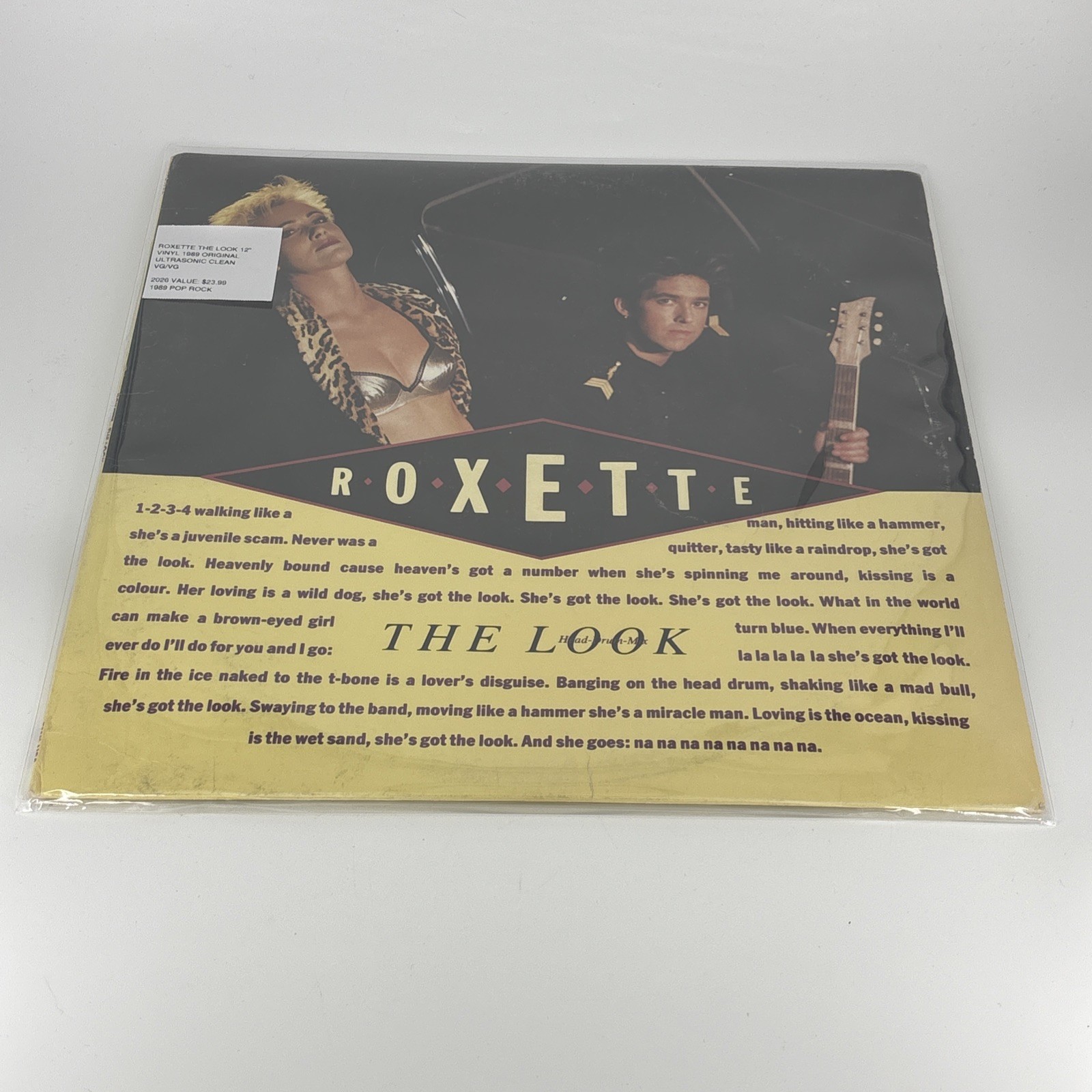 Roxette The Look 12” Vinyl 1989 Original Ultrasonic Clean VG/VG