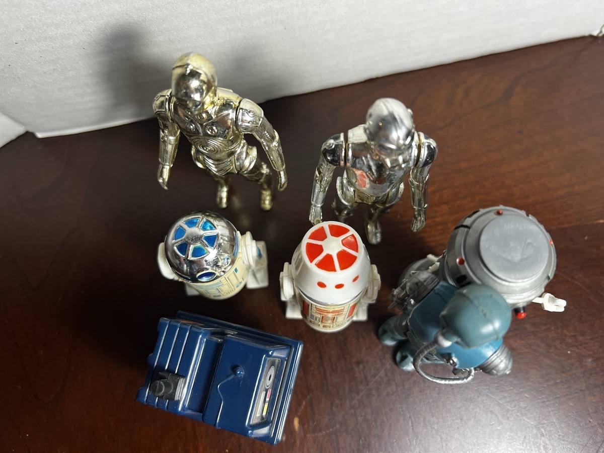 VINTAGE KENNER STAR WARS 1977-80 DROID SET LOT 7 R2 R5 POWER C-3PO