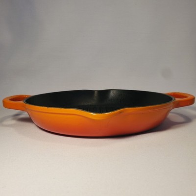 Le Creuset Enameled Cast Iron Deep Round Grill 9.75'' 25 cm Volcanique Flame