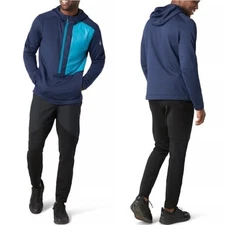 Smartwool merino wool blend sports hybrid fleece Men's Blue and Teal Jacket