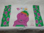 Barney standard size pillowcase 1992 Double Sided 19”x 30” and Three Barney VHS  — photo 3