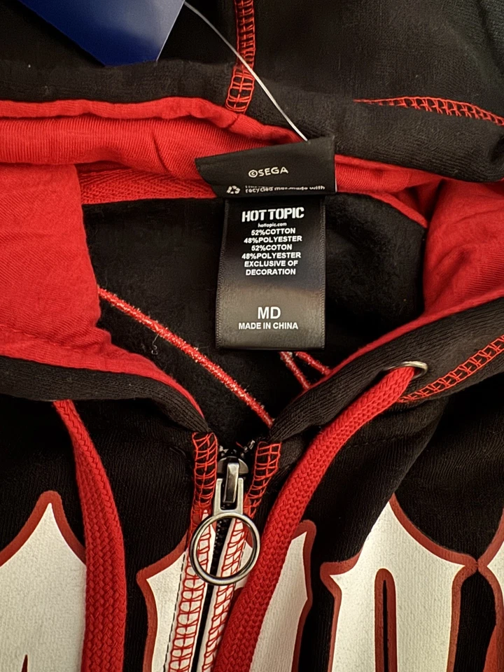 Sonic The Hedgehog Shadow Color-Block Sudadera con Capucha Cremallera Completa Talla M Foto 4 de 4