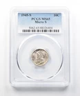 MS65 1945-S Micro S Mercury Dime PCGS *1712