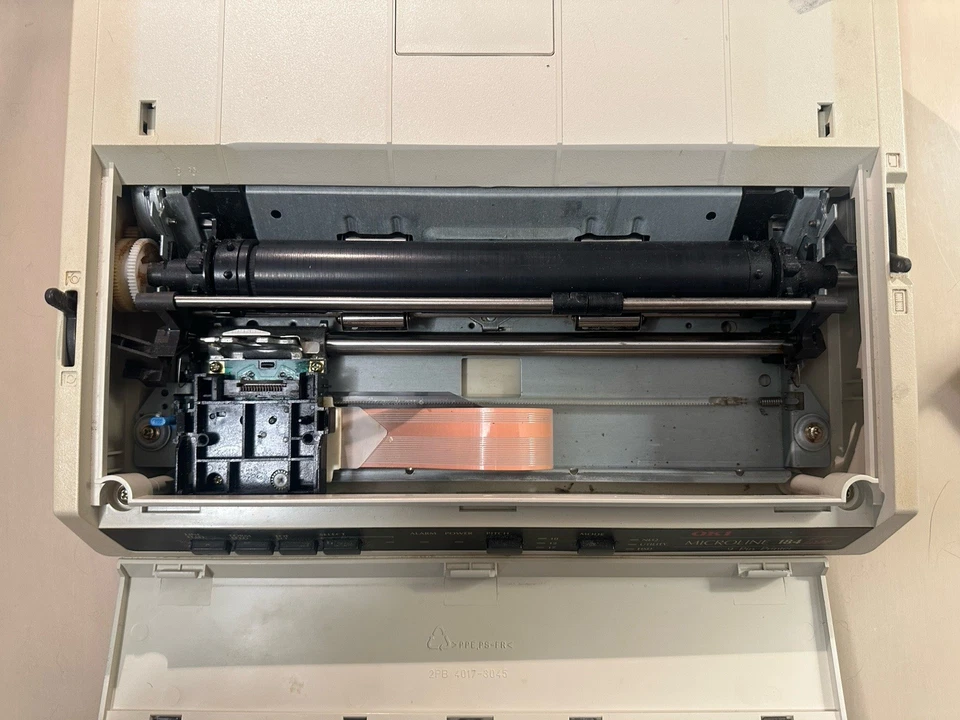 Oki Microline 184 Turbo 9 Pin Printer w/ Cables. Untested Read! - Image 3 of 4