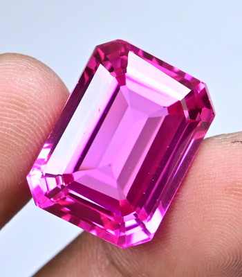 Natural Mogok Pink Ruby 39.25 Ct Emerald Certified Flawless Loose Gemstone