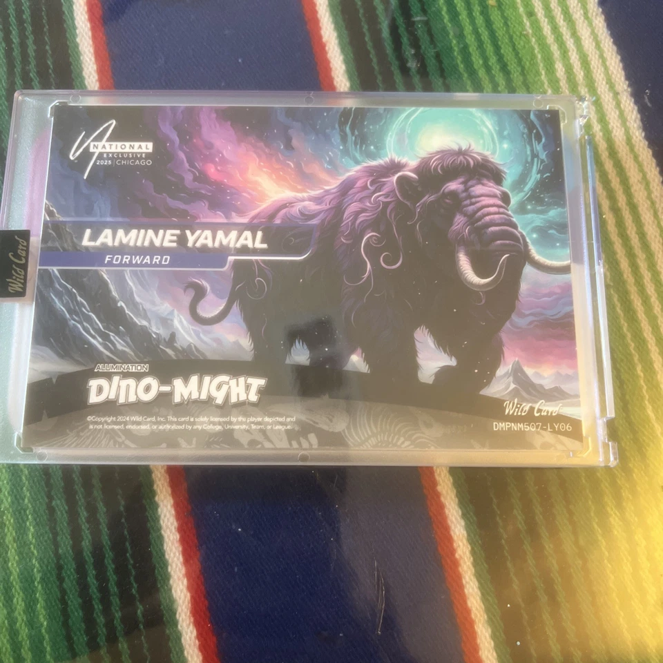 2024 Wild Card Din-Might Mammoth 1/1 Lamine Yamal Rookie - Imagem 3 de 3