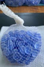11.2 oz FROSTY BLUE FLAT GLASS MARBLES