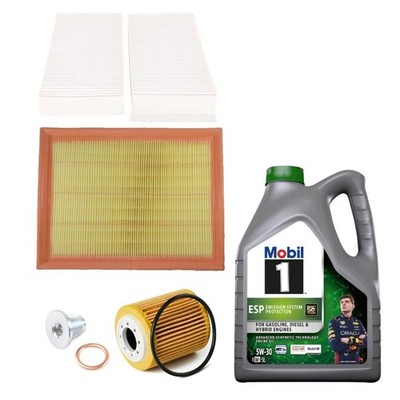 5L MOBIL ESP 5W30 FILTERS SERVICE KIT BUNDLE FOR CITROEN C5 AIRCROSS 1.5 2018+
