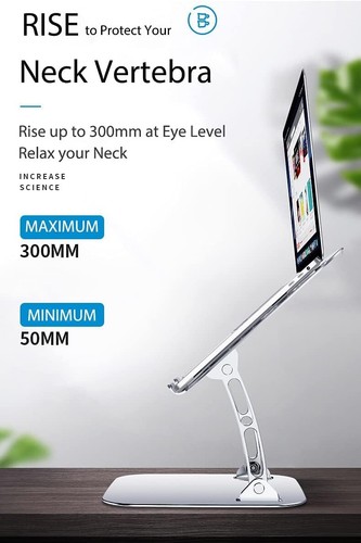 Support pour ordinateur portable, support élévateur pliable en forme de Z pour ordinateur portable jusqu'à 17 pouces - Photo 8/9