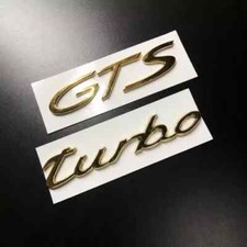 Gold Turbo Gts Racing Badge Vip For Car Rear Trunk Lid Modified Sticker Emblem
