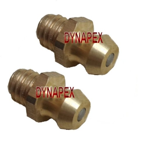 2 Pieces Pipe Grease Fitting 1/16" BSP BSPT Zerk Nipple Straight Brass T-CY - 第 1/1 張圖片