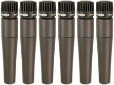 6 Pack - Shure Sm57 Sm-57 Dunamic Microphones Mics