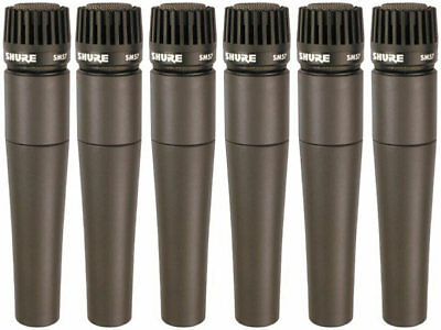 6 Pack - Shure SM57 SM-57 Dunamic Microphones Mics