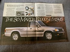 1986 Mazda B2000 Pickup Truck Ad W Heineken Beer Ad On Back